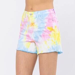 Judy Blue Swirl Tie Dye Shorts Multi Size 16